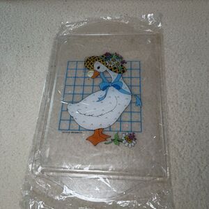 Vintage Country Goose Cutting Board Plastic Kitchen Decor CottageCore